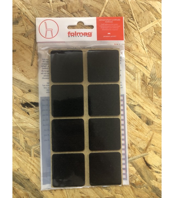 Podkładka filcowa czarna 38x38mm kwadrat