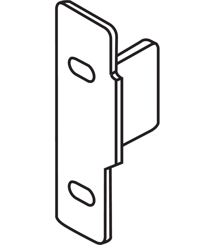 Mocowanie frontu METABOX  wys. N  wkręty  lewe  niklowany ZSF.1510.05