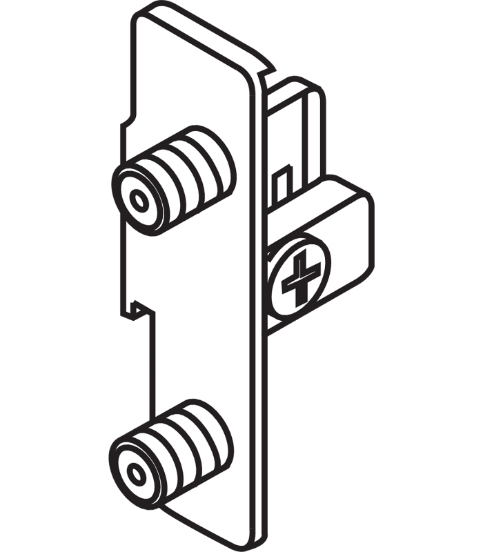 Mocowanie frontu METABOX  wys. N  wciskane  prawe  niklowany ZSF.1610.04