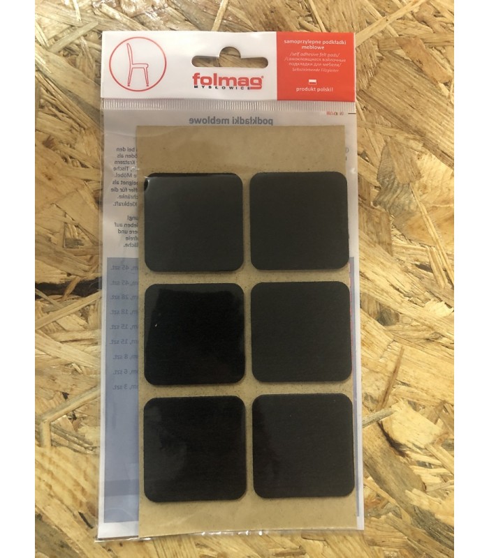 Podkładka filcowa czarna 40x40mm kwadrat