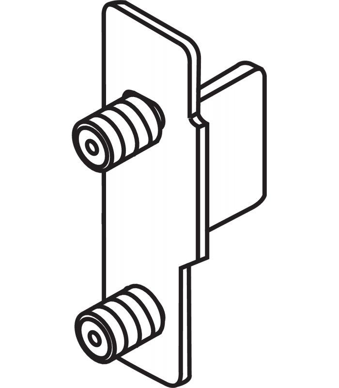 Mocowanie frontu METABOX  wys. N  wciskane  lewe  niklowany ZSF.1610.05