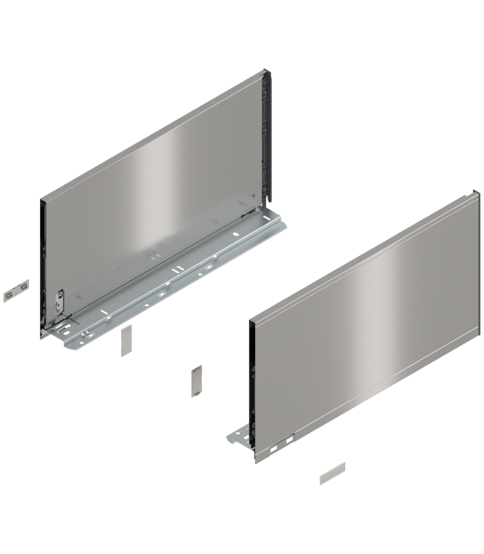 Bok szuflady LEGRABOX  wysokość F  241 mm   dł. 450 mm  lewy/prawy  do LEGRABOX pure  inox-szczotk.-lakier. 770F4502I
