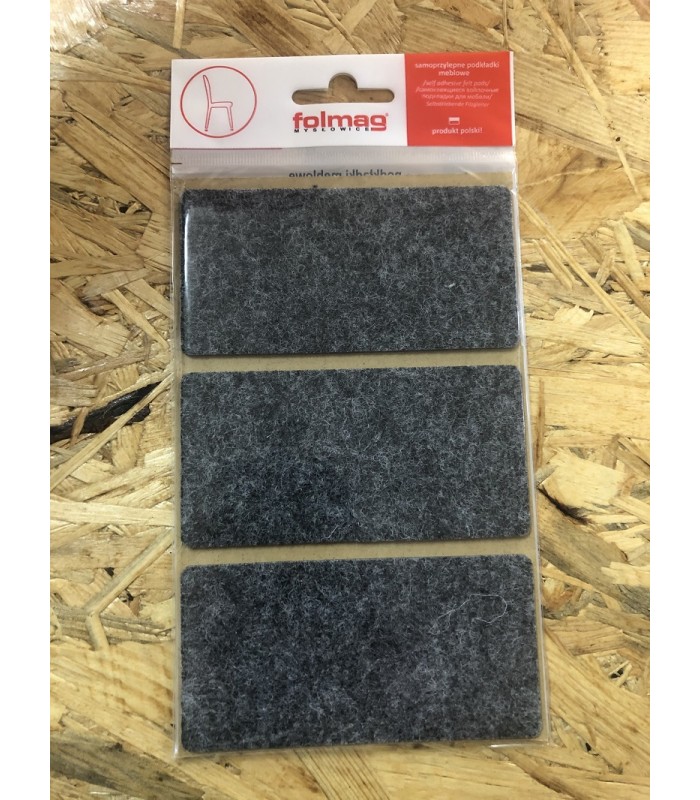 Podkładka filcowa szara 50x100mm prostokąt