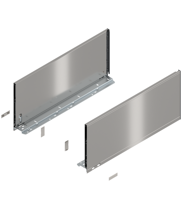 Bok szuflady LEGRABOX  wysokość F  241 mm   dł. 550 mm  lewy/prawy  do LEGRABOX pure  inox-szczotk.-lakier. 770F5502I
