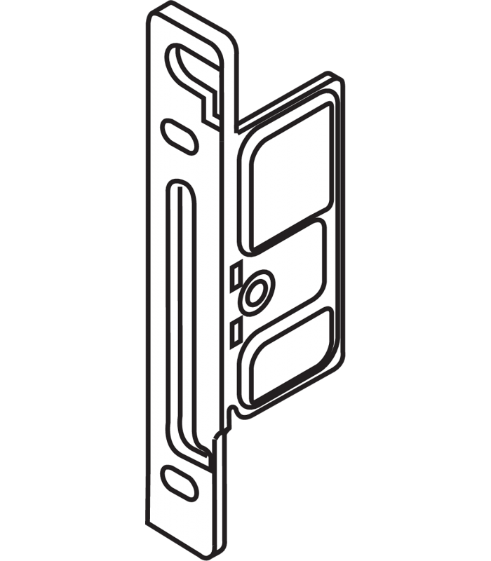 Mocowanie frontu METABOX  wys. M/K/H  wkręty  prawe  niklowany ZSF.1700