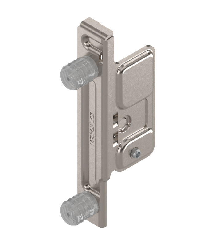 Mocowanie frontu METABOX  wys. M/K/H  wciskane  lewe  niklowany ZSF.1800