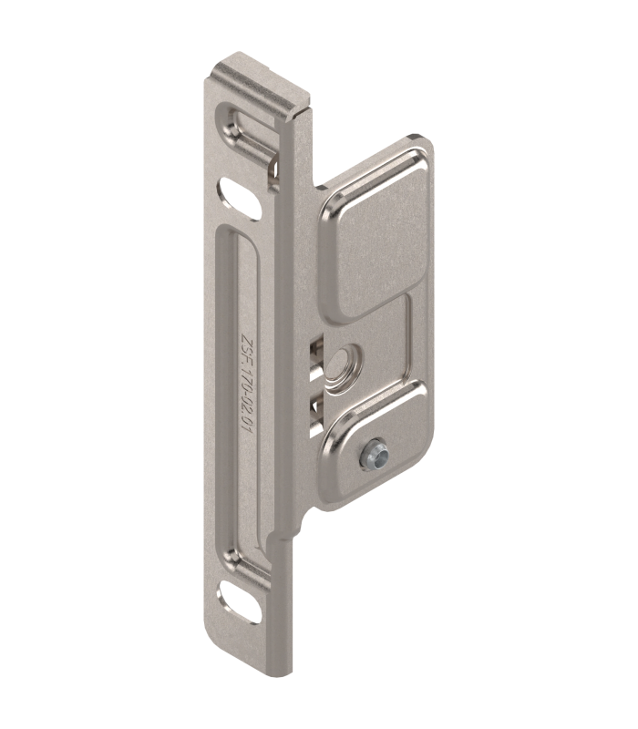 Mocowanie frontu METABOX  wys. M/K/H  wkręty  lewe  niklowany ZSF.1700