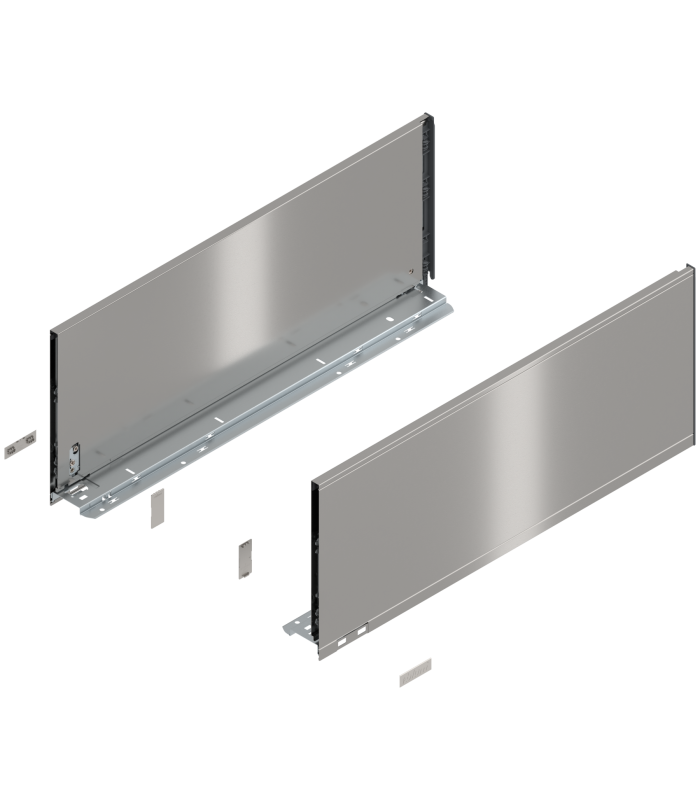 Bok szuflady LEGRABOX  wysokość F  241 mm   dł. 600 mm  lewy/prawy  do LEGRABOX pure  inox-szczotk.-lakier. 770F6002I