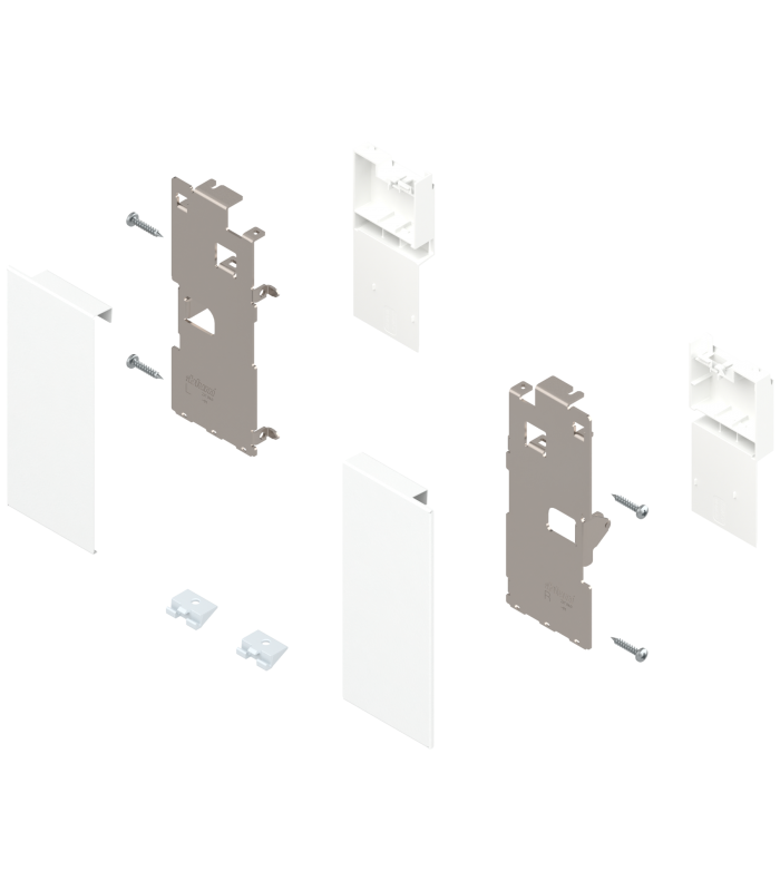 Mocowanie frontu LEGRABOX   wys. K  do szuflady wewnętrznej  lewe/prawe  do LEGRABOX pure  jedwabiście biały mat