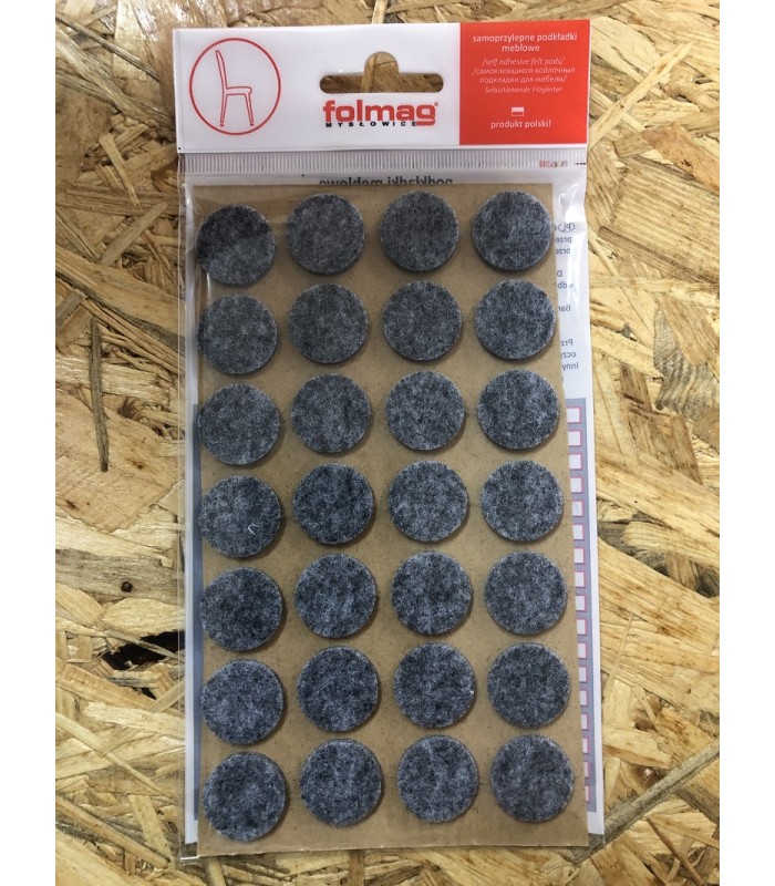 Podkładka filcowa szara 20mm koło