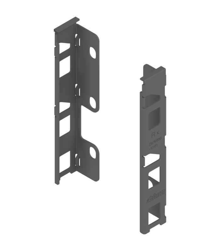 Uchwyt drewnianej ścianki tylnej LEGRABOX  wys. K  144 mm   prawy lewy  antracyt mat ZB7K000S