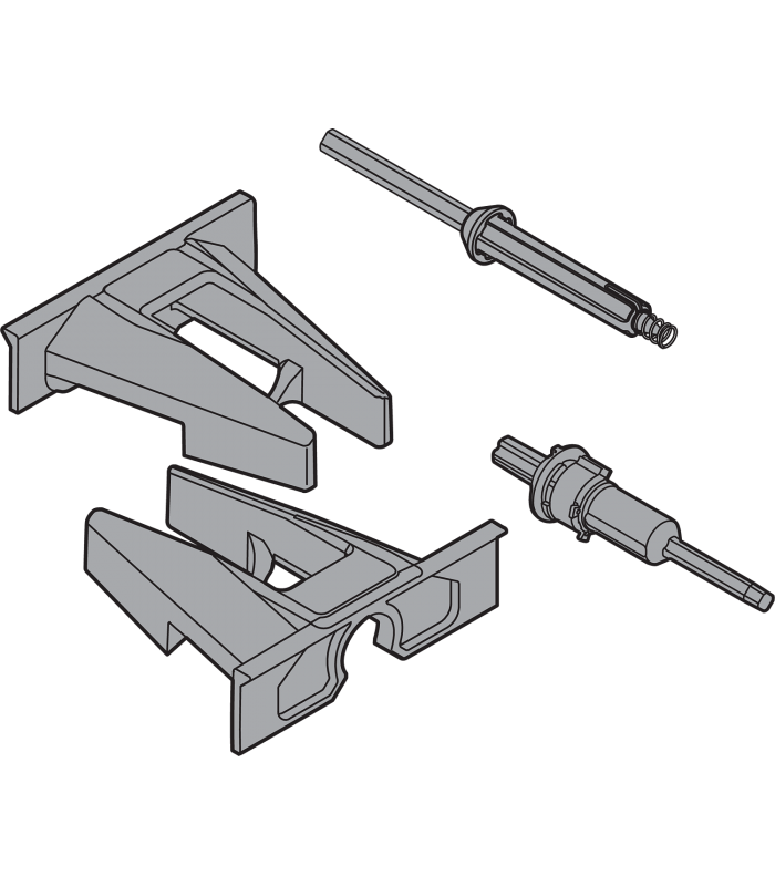 Sprzęgło TIP-ON i uchwyt  R7037 ciemnoszara T57.7400.01