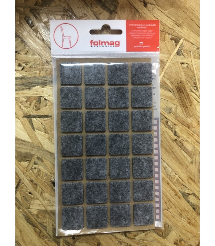 Podkładka filcowa szara 20x20mm kwadrat