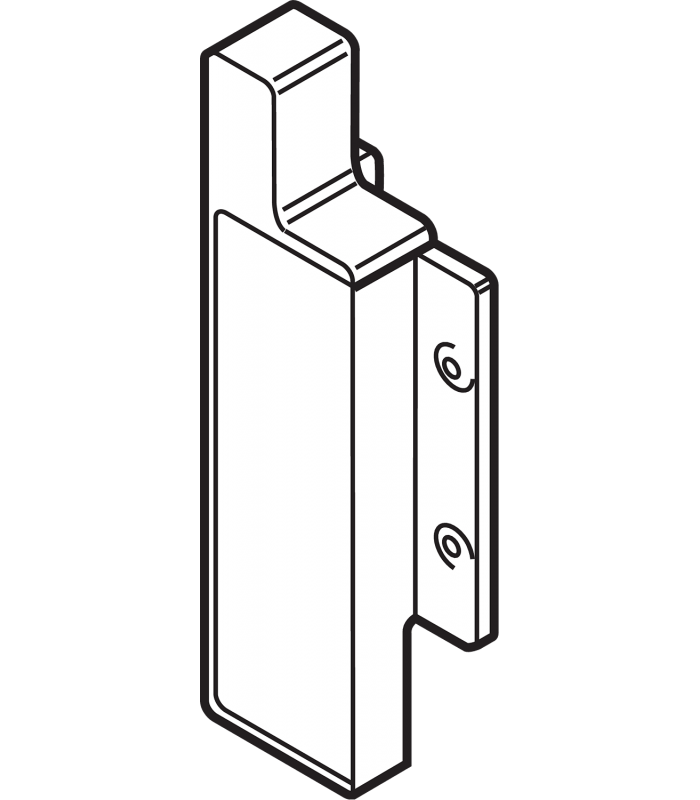 Mocowanie frontu METABOX   wys. K  do szuflady wewnętrznej  prawe  R9001 kremowo-biała ZIF.3030