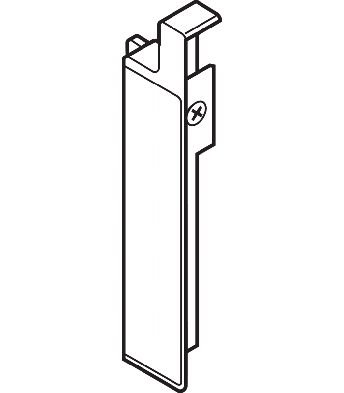 Mocowanie frontu METABOX   do szuflady wewnętrznej  prawe  R7037 ciemnoszara ZIF.3050