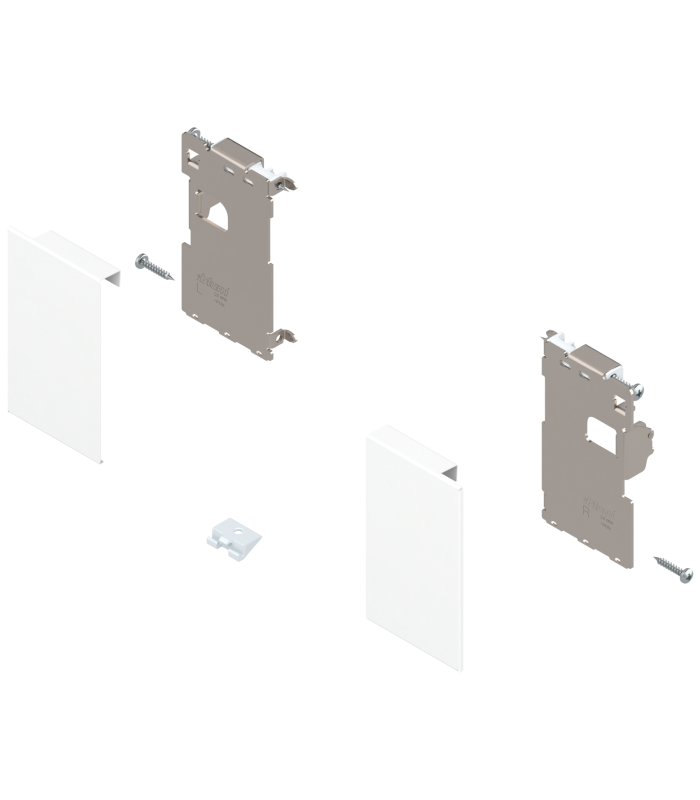 Mocowanie frontu LEGRABOX   wys. M    do szuflady wewnętrznej  lewe/prawe  do LEGRABOX pure  jedwabiście biały mat