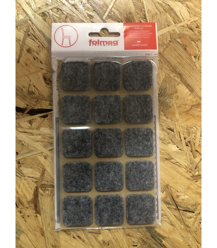 Podkładka filcowa szara 28x28mm kwadrat