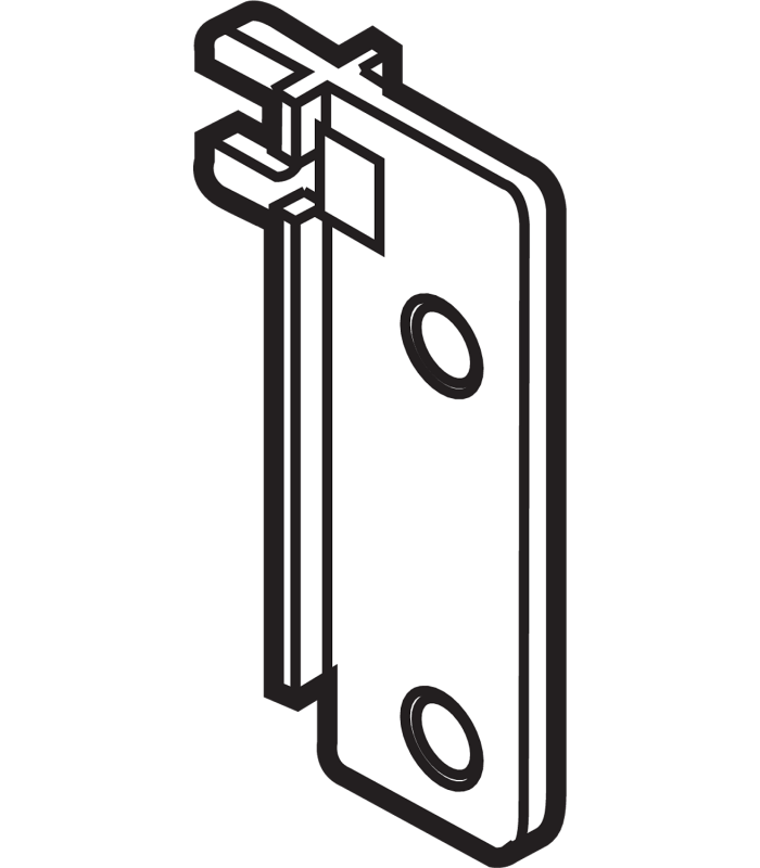 METABOX uchwyt relingu  tylny  do regulowanego relingu  na wkręty  niklowany ZRR.8000.01