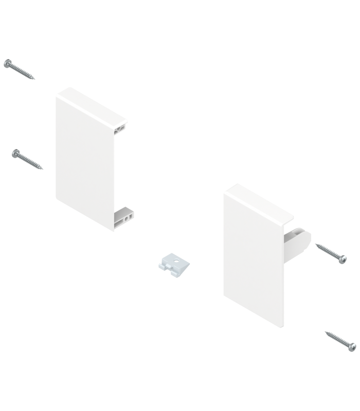 Mocowanie frontu TANDEMBOX   wys. M  do szuflady wewnętrznej  lewe/prawe  do TANDEMBOX antaro  biała ZIF.71M0