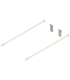 Reling podłużny METABOX   lewy/prawy   dł. 350 mm  ZRR.8000 uchwyt relingu tylny w kpl.  R9001 kremowo-biała