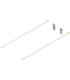 Reling podłużny METABOX   lewy/prawy   dł. 450 mm  ZRR.8000 uchwyt relingu tylny w kpl.  R9001 kremowo-biała
