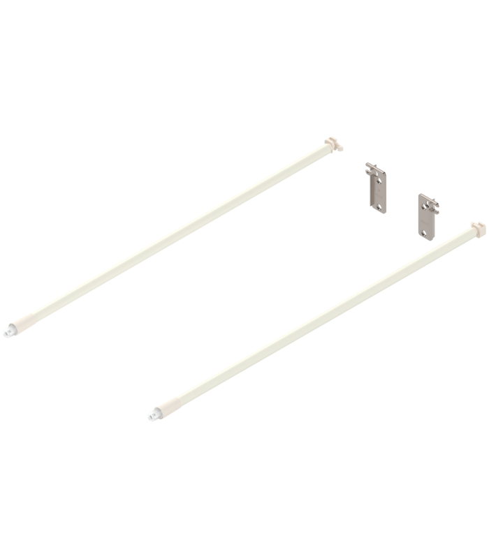 Reling podłużny METABOX   lewy/prawy   dł. 450 mm  ZRR.8000 uchwyt relingu tylny w kpl.  R9001 kremowo-biała
