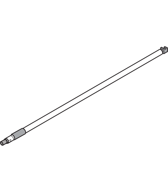 Reling podłużny METABOX   lewy/prawy   dł. 450 mm  ZRR.8000 uchwyt relingu tylny w kpl.  R9001 kremowo-biała