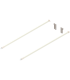 Reling podłużny METABOX   lewy/prawy   dł. 500 mm  ZRR.8000 uchwyt relingu tylny w kpl.  R9001 kremowo-biała