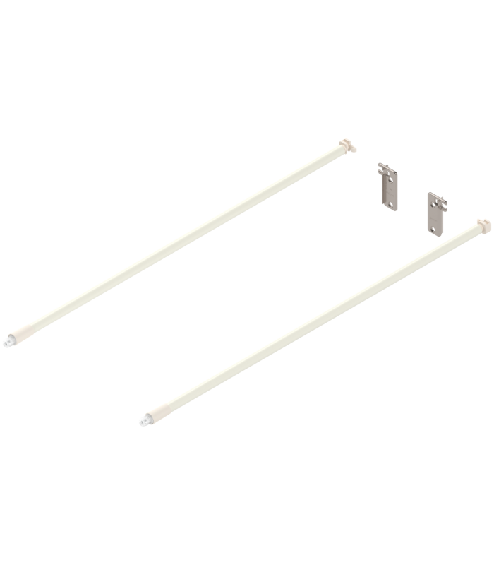Reling podłużny METABOX   lewy/prawy   dł. 500 mm  ZRR.8000 uchwyt relingu tylny w kpl.  R9001 kremowo-biała