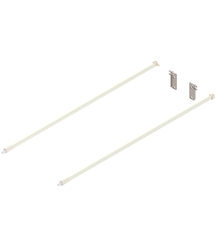 Reling podłużny METABOX   lewy/prawy   dł. 550 mm  ZRR.8000 uchwyt relingu tylny w kpl.  R9001 kremowo-biała