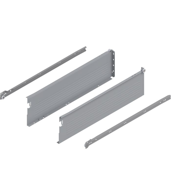 METABOX bok H  150 mm   Częściowy wysuw  25 kg  dł. 550 mm  wersja na wcisk  lewy/prawy  R7004 szara 320H5500C15