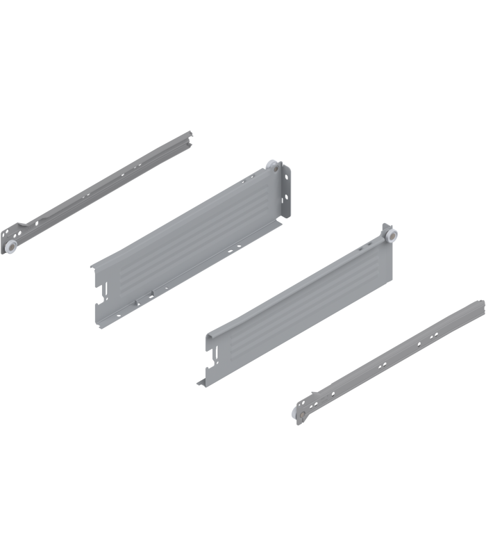 METABOX bok M  86 mm   Częściowy wysuw  25 kg  dł. 350 mm  wersja na wcisk  lewy/prawy  R7004 szara 320M3500C15