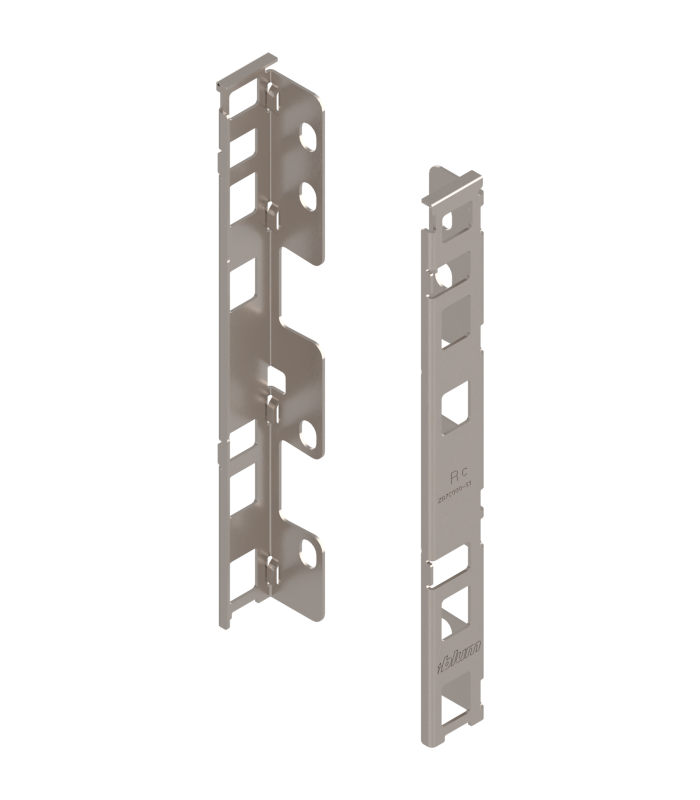 Uchwyt drewnianej ścianki tylnej LEGRABOX  wys. C  193 mm   prawy lewy  niklowany ZB7C000S