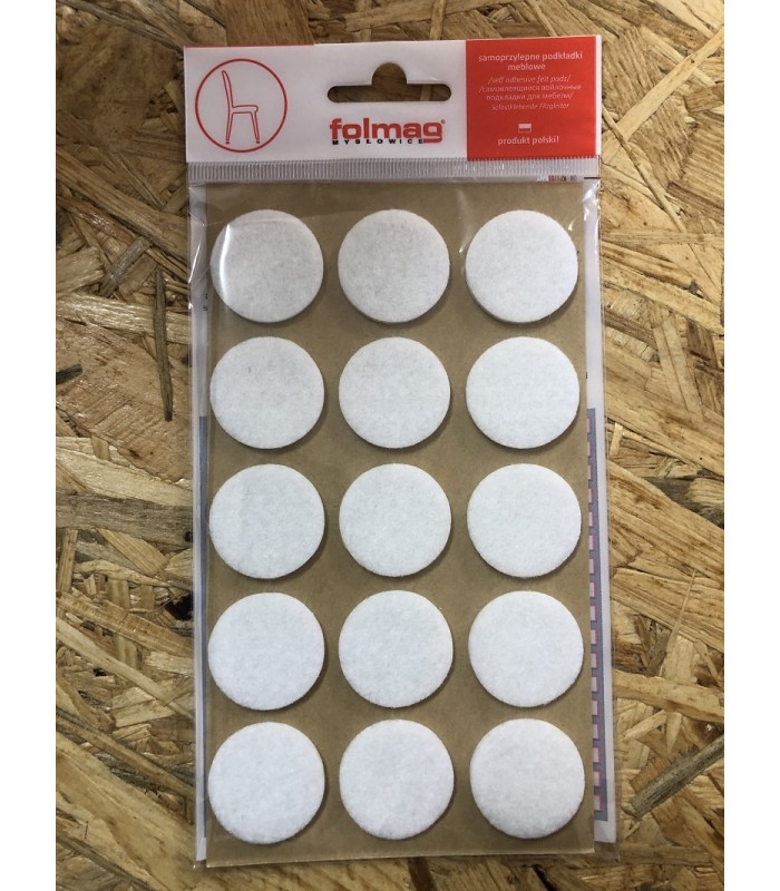 Podkładka filcowa biała Fi 28mm