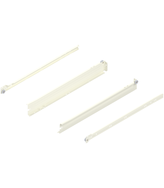 METABOX bok N  54 mm   Częściowy wysuw  25 kg  dł. 500 mm  wersja na wcisk  lewy/prawy  R9001 kremowo-biała