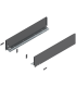 Bok szuflady LEGRABOX  wysokość K  128.5 mm   dł. 600 mm  lewy/prawy  do LEGRABOX pure  antracyt mat 770K6002S