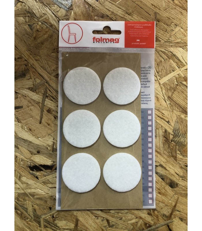 Podkładka filcowa biała Fi 40mm