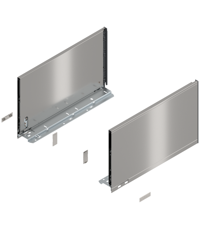 Bok szuflady LEGRABOX  wysokość F  241 mm   dł. 400 mm  lewy/prawy  do LEGRABOX pure  inox-szczotk.-lakier. 770F4002I