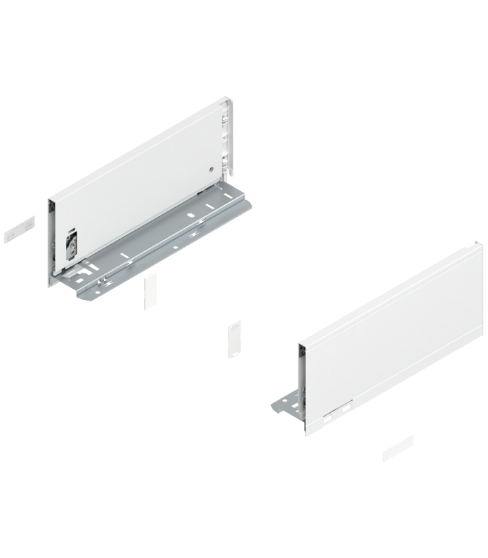 Bok szuflady LEGRABOX  wysokość K  128.5 mm   dł. 300 mm  lewy/prawy  do LEGRABOX pure  jedwabiście biały mat