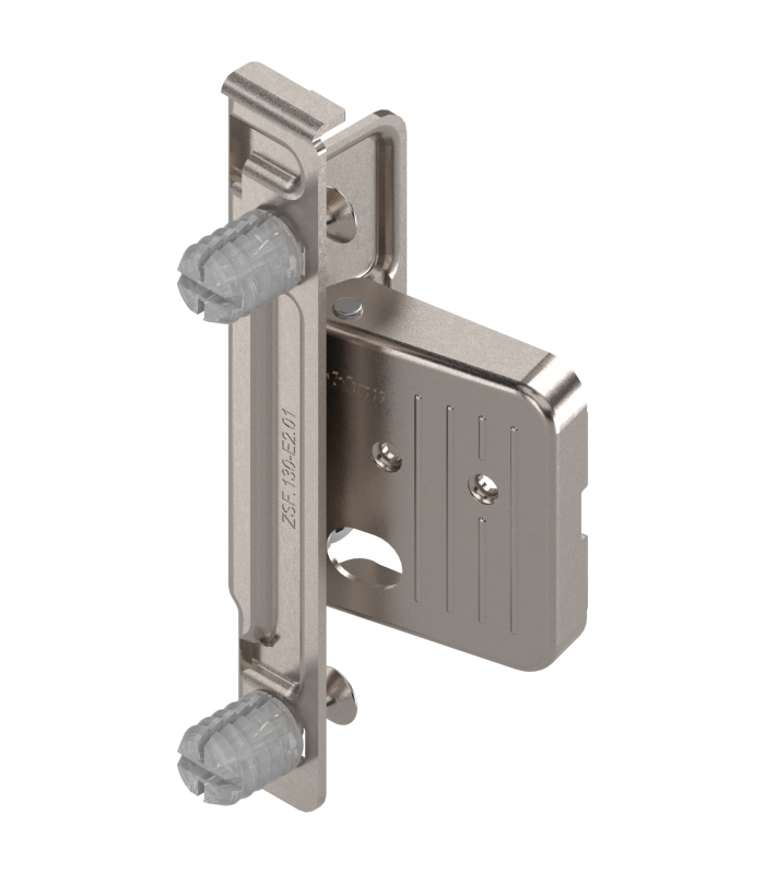 Mocowanie frontu METABOX  wys. M/K/H  EXPANDO  prawe  niklowany ZSF.130E