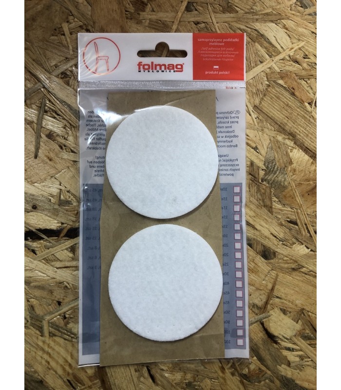 Podkładka filcowa biała Fi 70mm