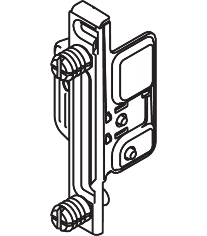 Mocowanie frontu METABOX  wys. M/K/H  EXPANDO  lewe  niklowany ZSF.130E