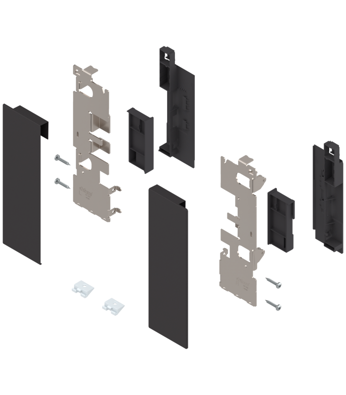 Mocowanie frontu LEGRABOX   wys. C  do szuflady wewnętrznej z elementami dekoracyjnymi  lewe/prawe  do LEGRABOX free  b