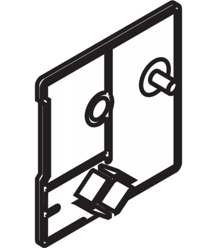 METABOX Zaślepka  prostokątna  lew.  do ZSF.12/13  R9001 kremowo-biała ZAA.3700