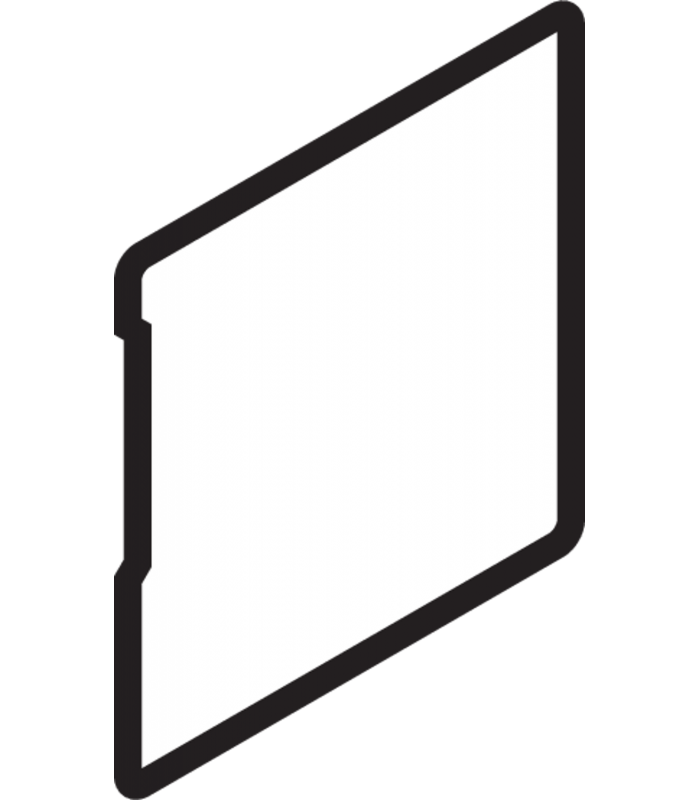 METABOX Zaślepka  prostokątna  praw.  do ZSF.12/13  R9001 kremowo-biała ZAA.3700