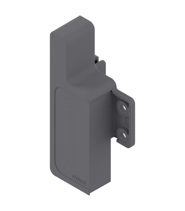 Mocowanie frontu METABOX   wys. M  do szuflady wewnętrznej  lewe  R7037 ciemnoszara ZIF.3000.03