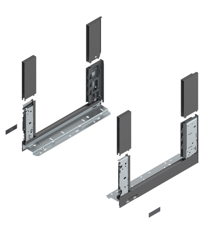 Bok szuflady LEGRABOX  wysokość C  177 mm   dł. 350 mm  lewy/prawy  do LEGRABOX free  antracyt mat 780C3502S