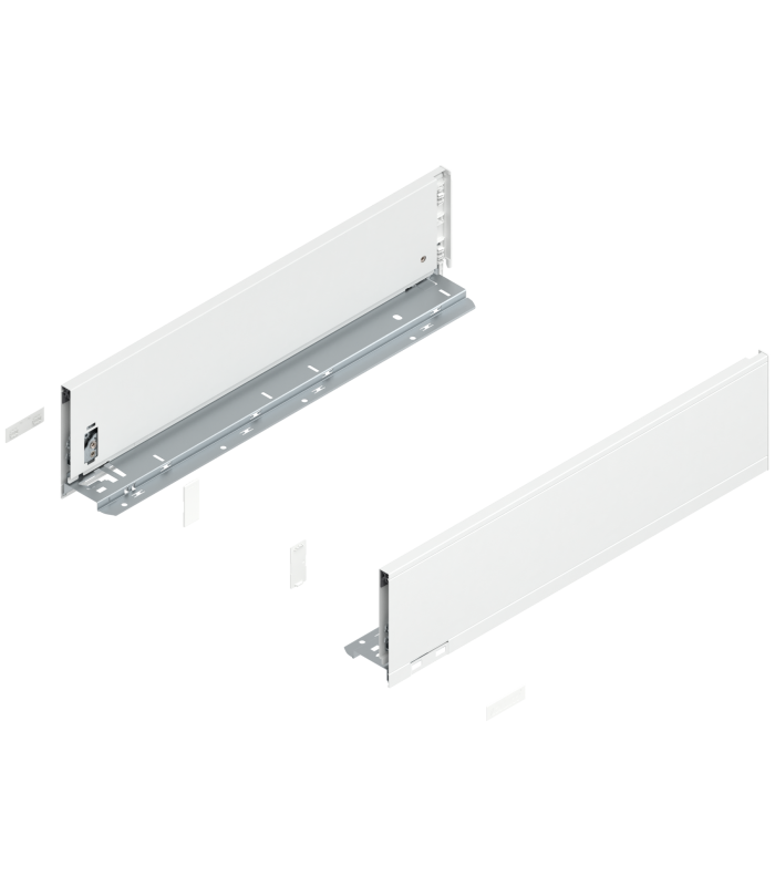 Bok szuflady LEGRABOX  wysokość K  128.5 mm   dł. 500 mm  lewy/prawy  do LEGRABOX pure  jedwabiście biały mat