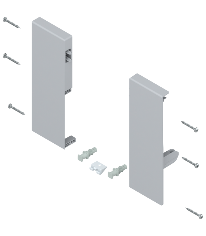 Mocowanie frontu TANDEMBOX   wys. C  do szuflady wewnętrznej z pojedynczym relingiem  lewe/prawe  do TANDEMBOX antaro