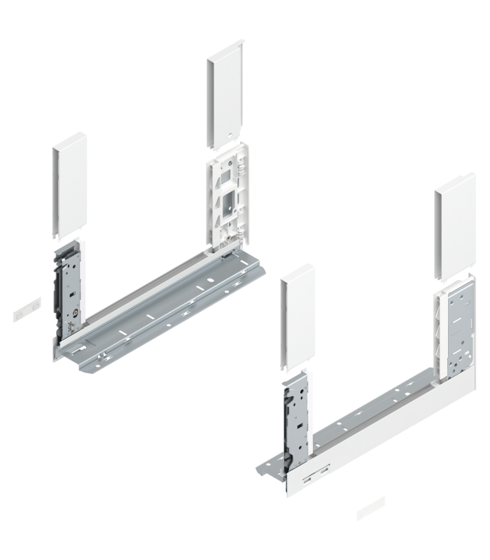 Bok szuflady LEGRABOX  wysokość C  177 mm   dł. 350 mm  lewy/prawy  do LEGRABOX free  jedwabiście biały mat